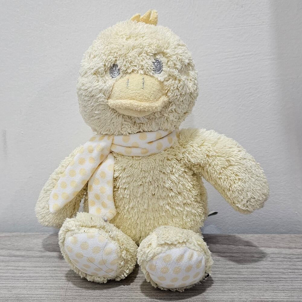 Stephan Baby Yellow Duck Wearing Scarf Plush Lovey April 2019 Nursery Pastel